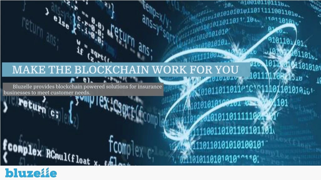 make the blockchain work for you n.