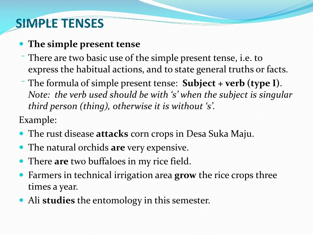 simple tenses powerpoint presentation