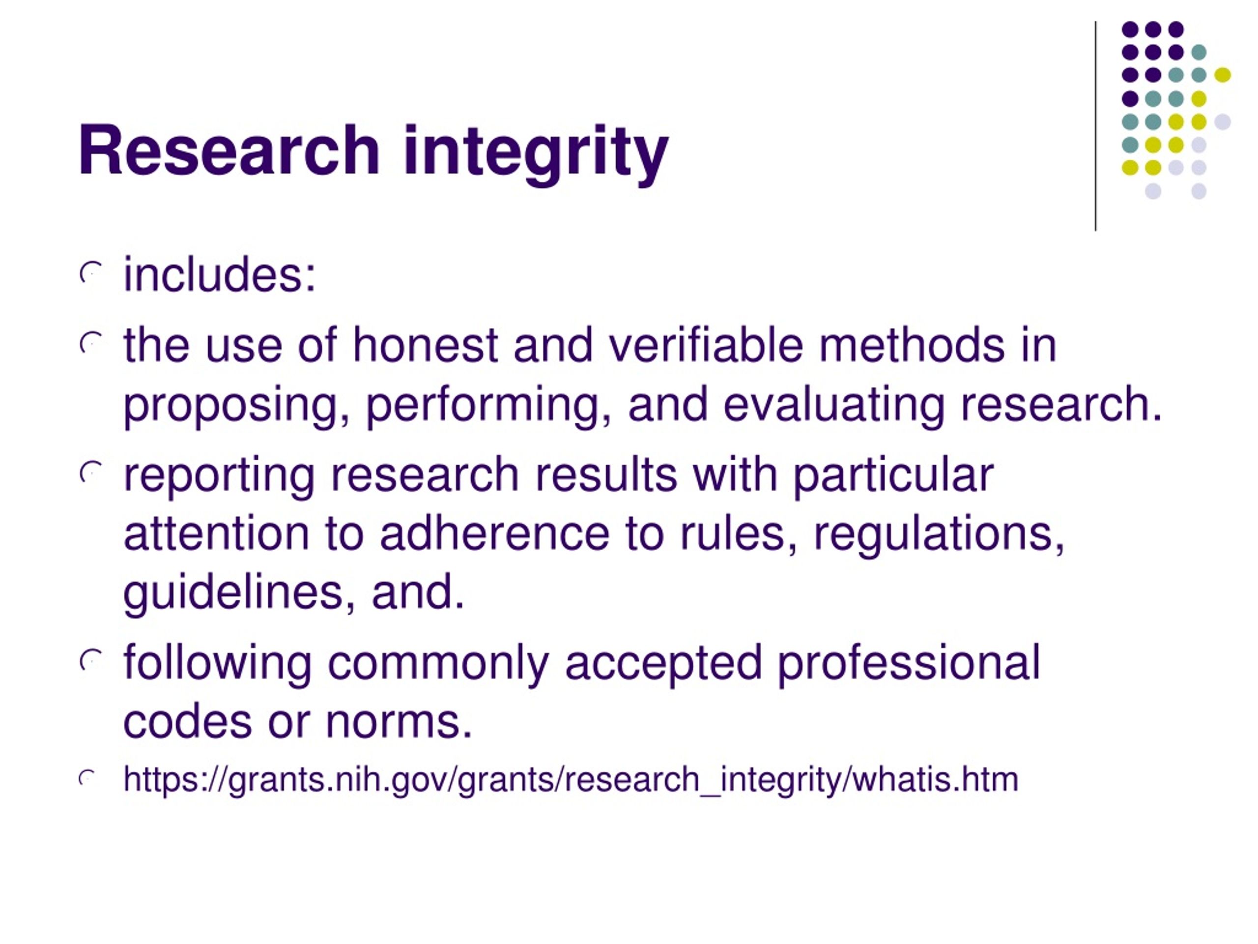 report research integrity