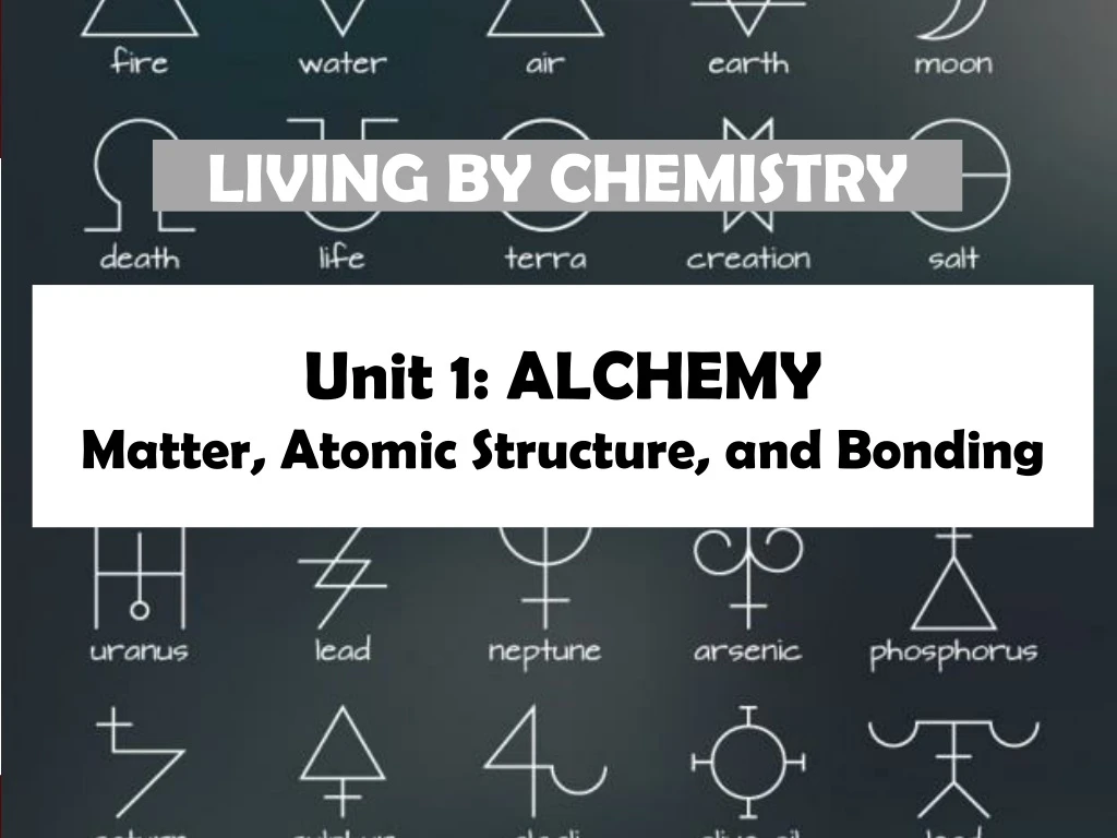 living by chemistry n.