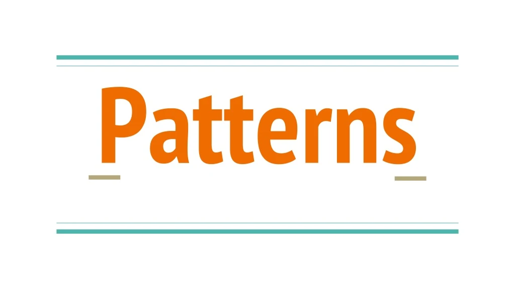 patterns n.