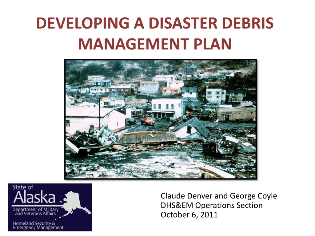 PPT - DEVELOPING A DISASTER DEBRIS MANAGEMENT PLAN PowerPoint ...