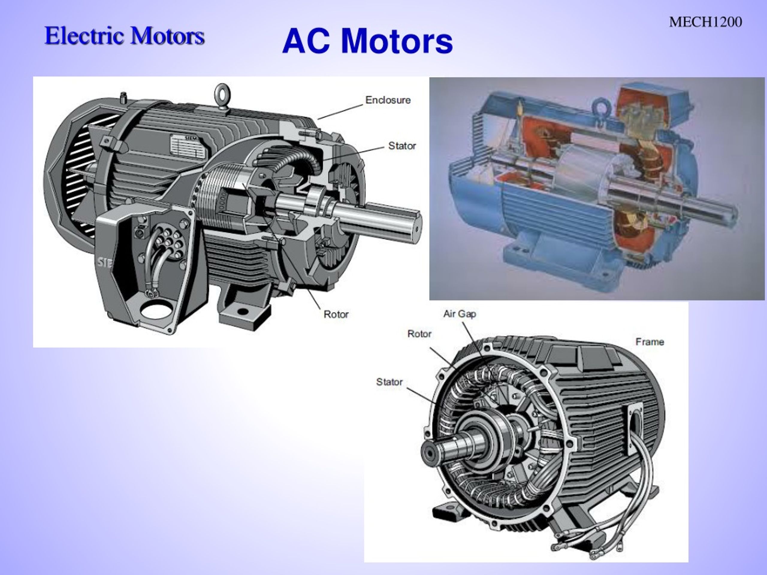 PPT - AC current reverses direction Two parts: stator and rotor Stator ...