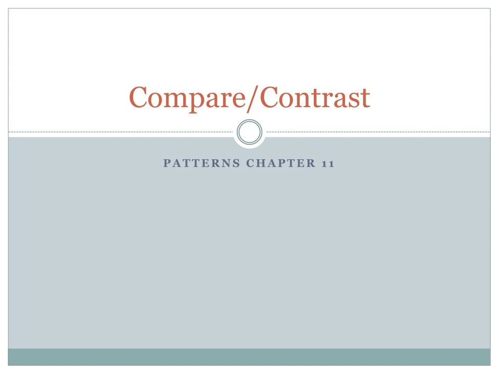 compare contrast n.
