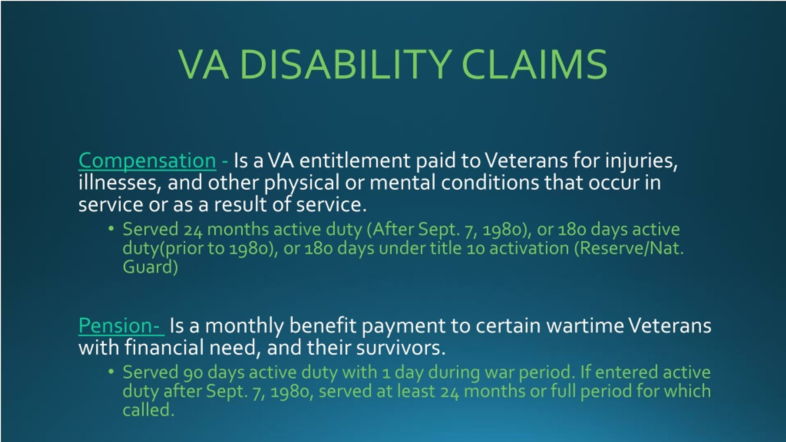 PPT LIFE CYCLE OF A VA CLAIM PowerPoint Presentation Free Download ID