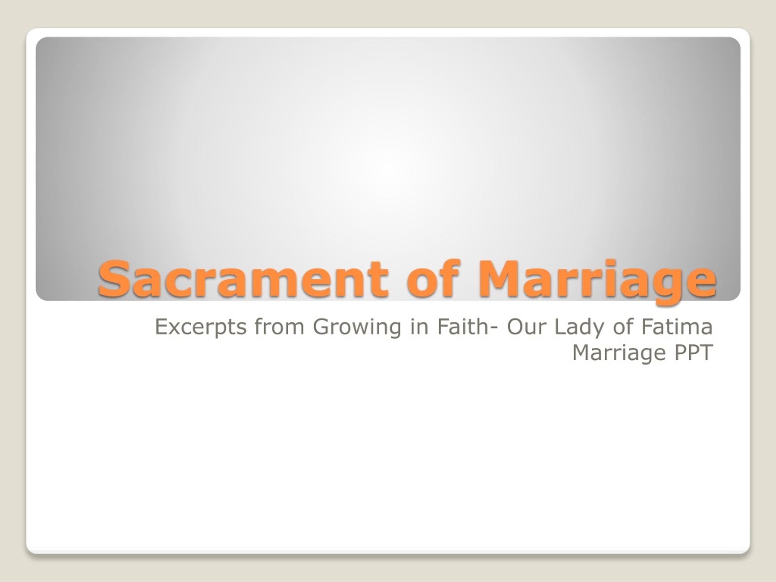 Ppt Sacrament Of Marriage Powerpoint Presentation Free Download Id8811505 