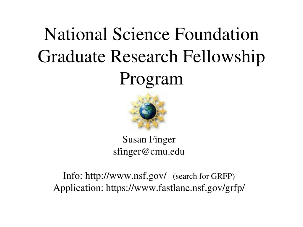 national science foundation graduate research fellowship quinton