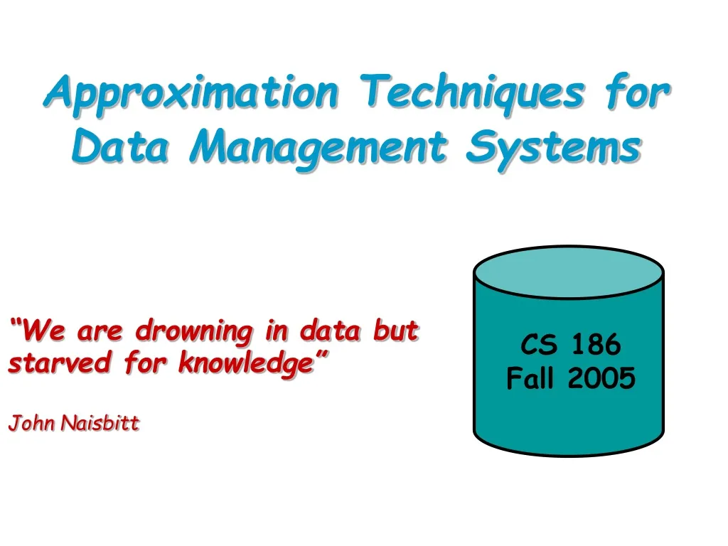 we are drowning in data but starved for knowledge john naisbitt n.