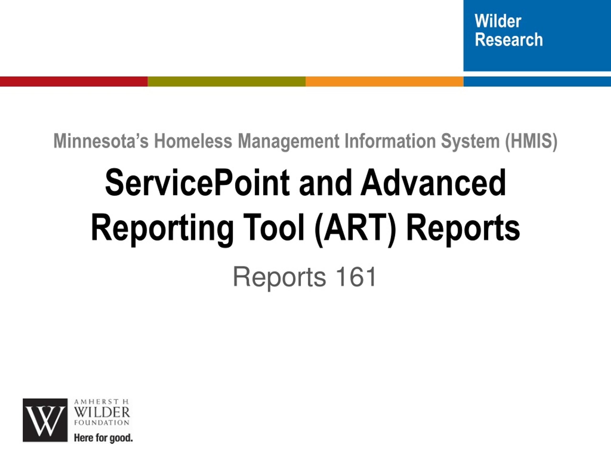 servicepoint and advanced reporting tool art reports l