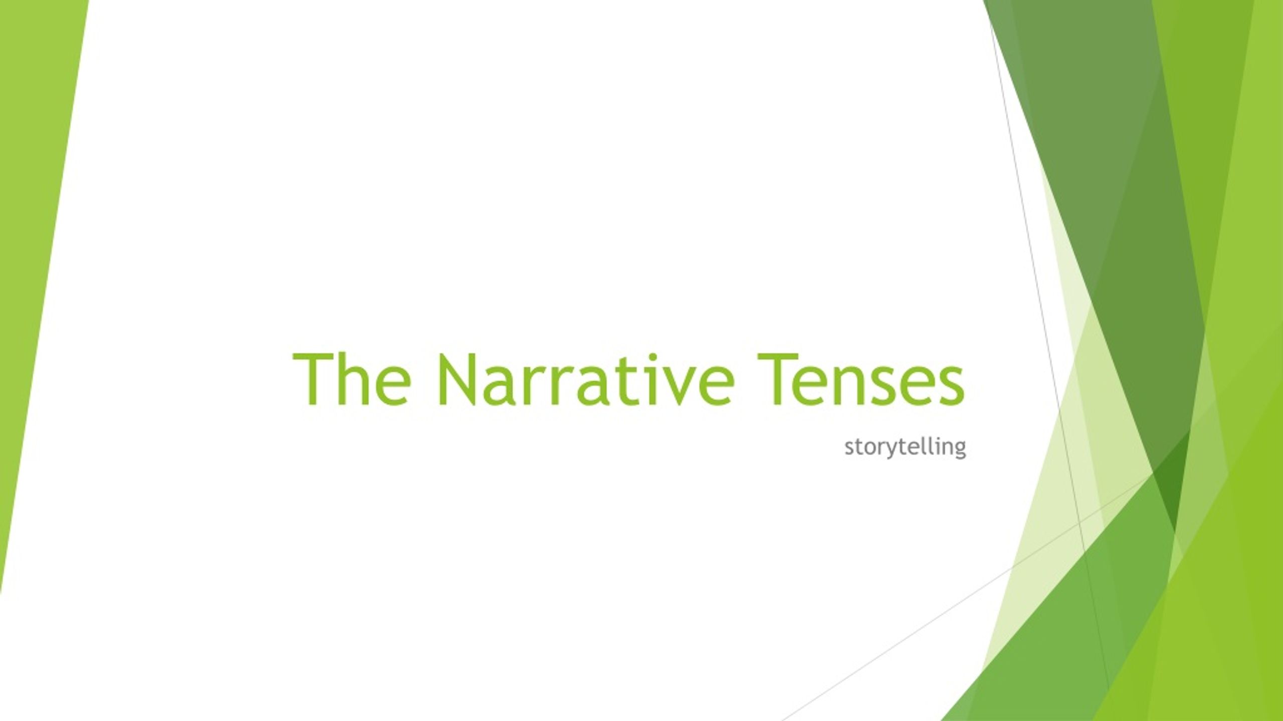 PPT - The Narrative Tenses PowerPoint Presentation, free download - ID ...