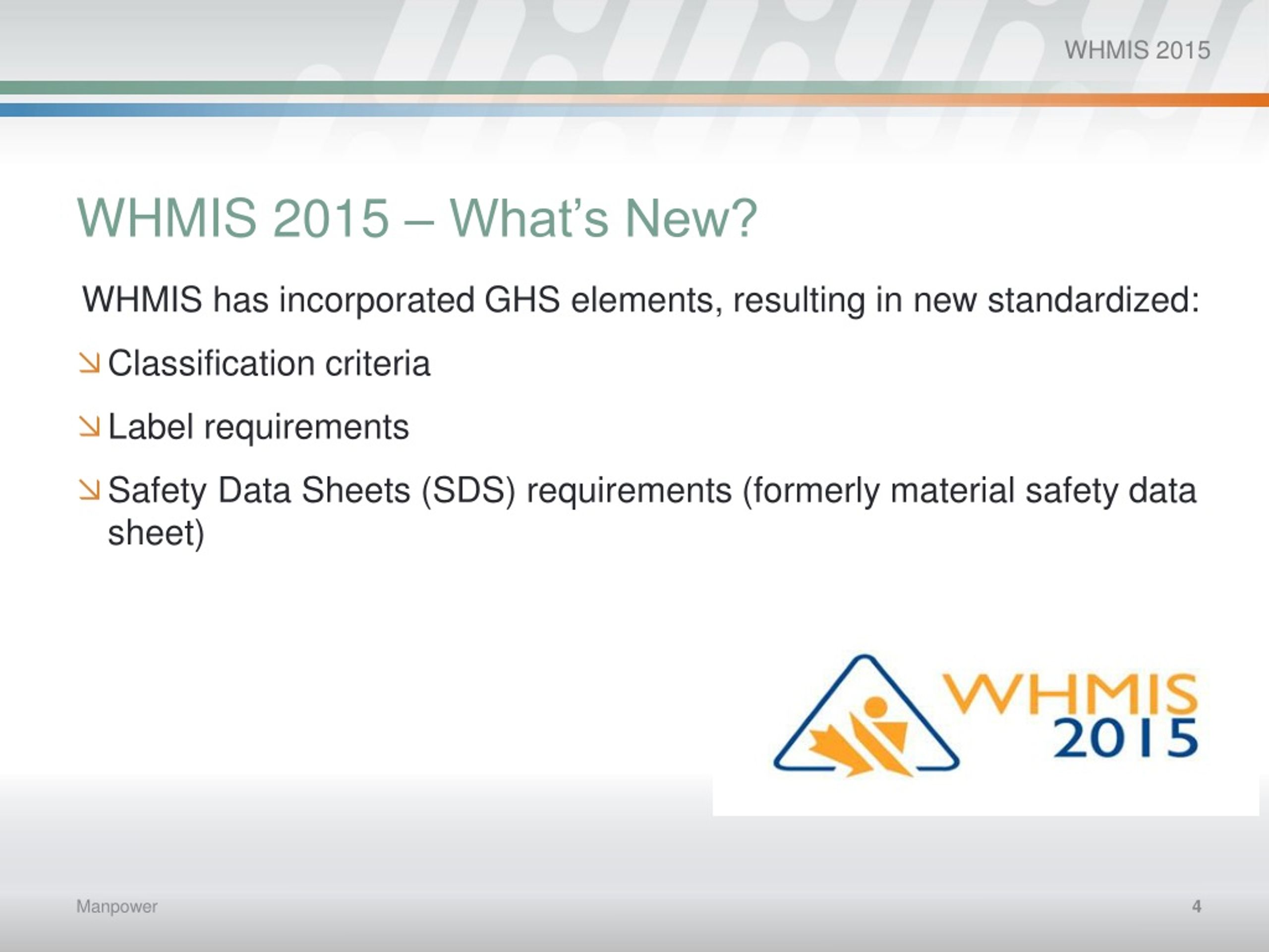 whmis 2015 training powerpoint presentation