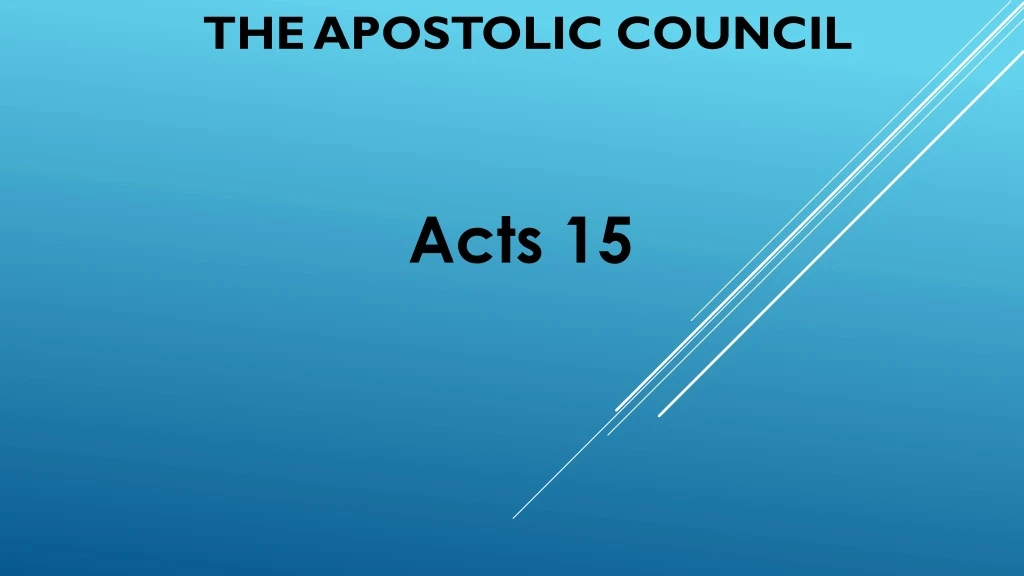 PPT The apostolic council PowerPoint Presentation, free download ID