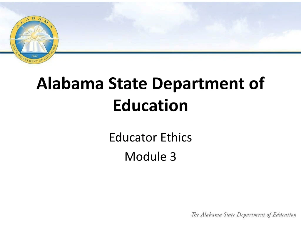 PPT - Alabama State Department Of Education PowerPoint Presentation ...