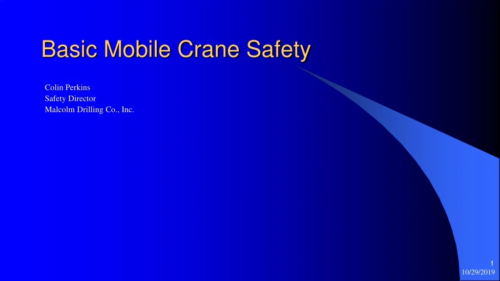 PPT Basic Mobile Crane Safety PowerPoint Presentation, free download