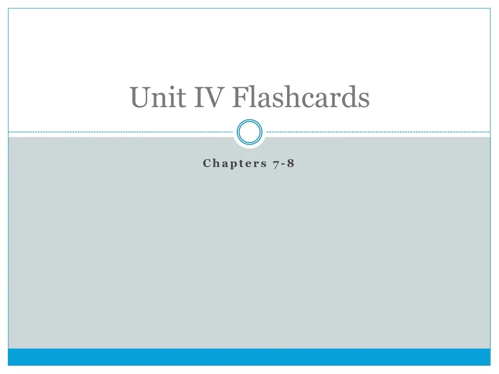 PPT - Unit IV Flashcards PowerPoint Presentation, Free Download - ID ...