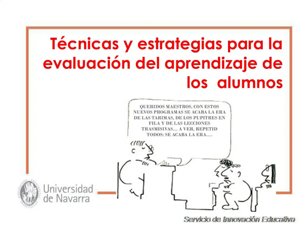 PPT - T Cnicas Y Estrategias Para La Evaluaci N Del Aprendizaje De Los ...