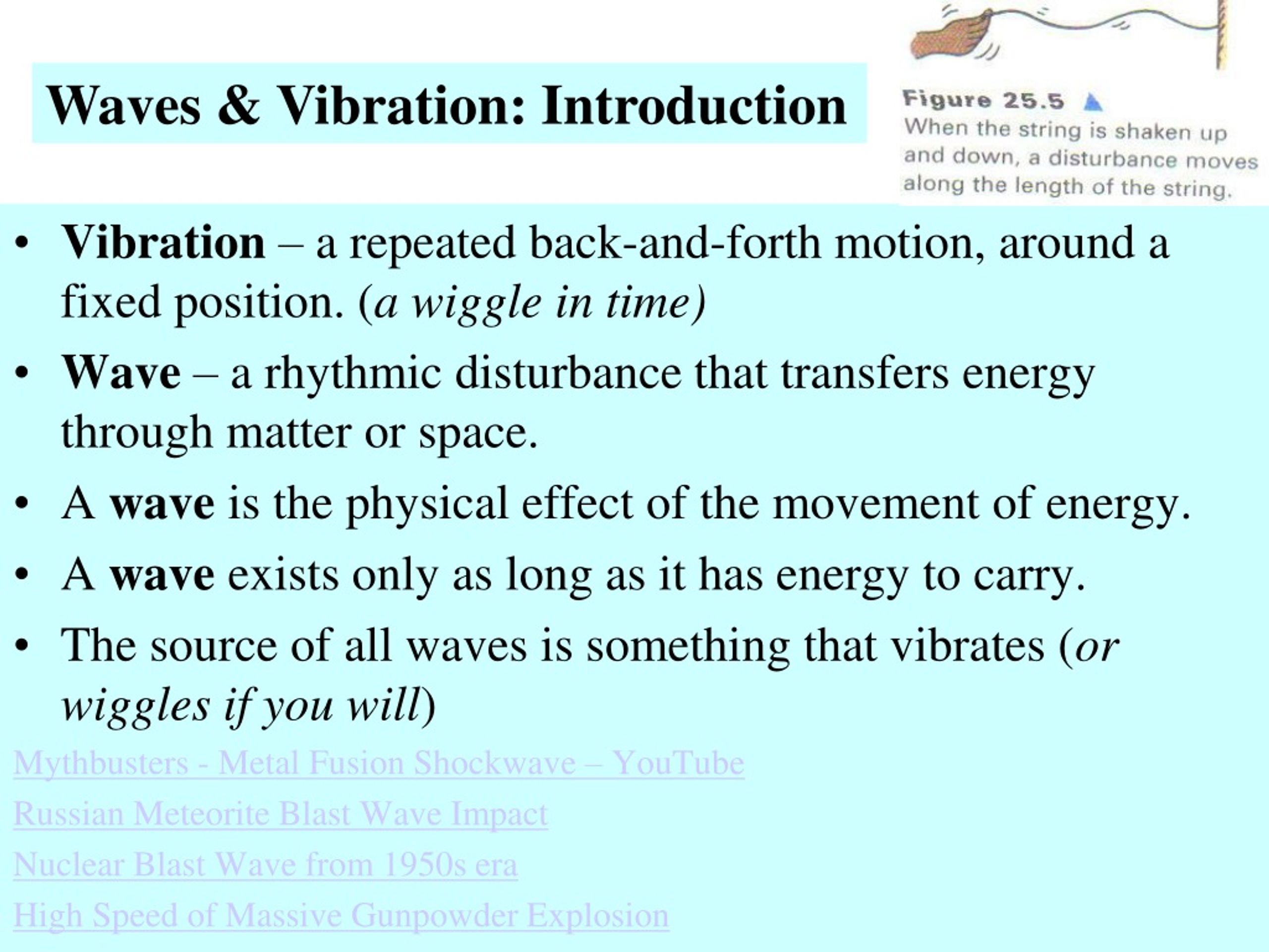 PPT - Vibrations And Waves Physics – 5 Th 6wks PowerPoint Presentation ...