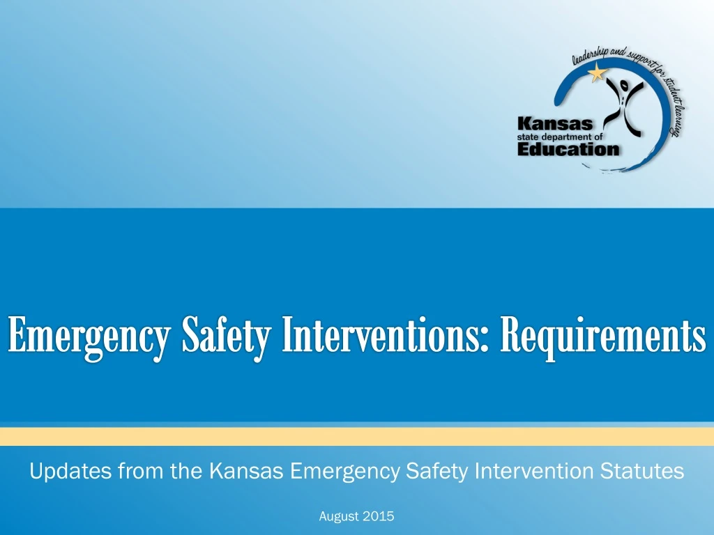 PPT - Emergency Safety Interventions: Requirements PowerPoint ...