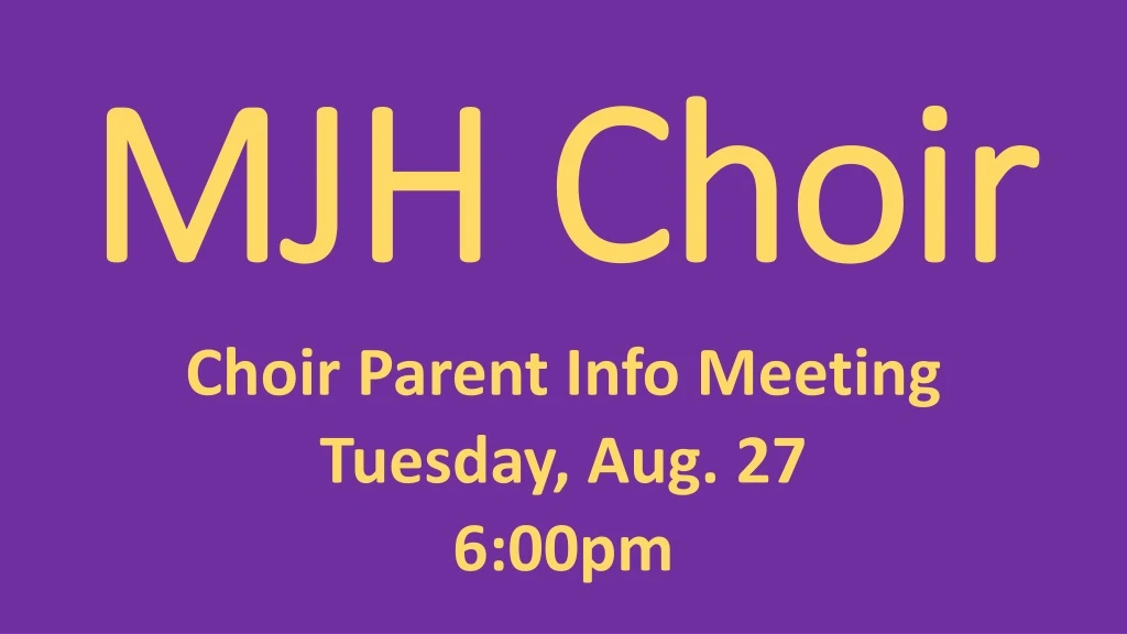 mjh choir n.