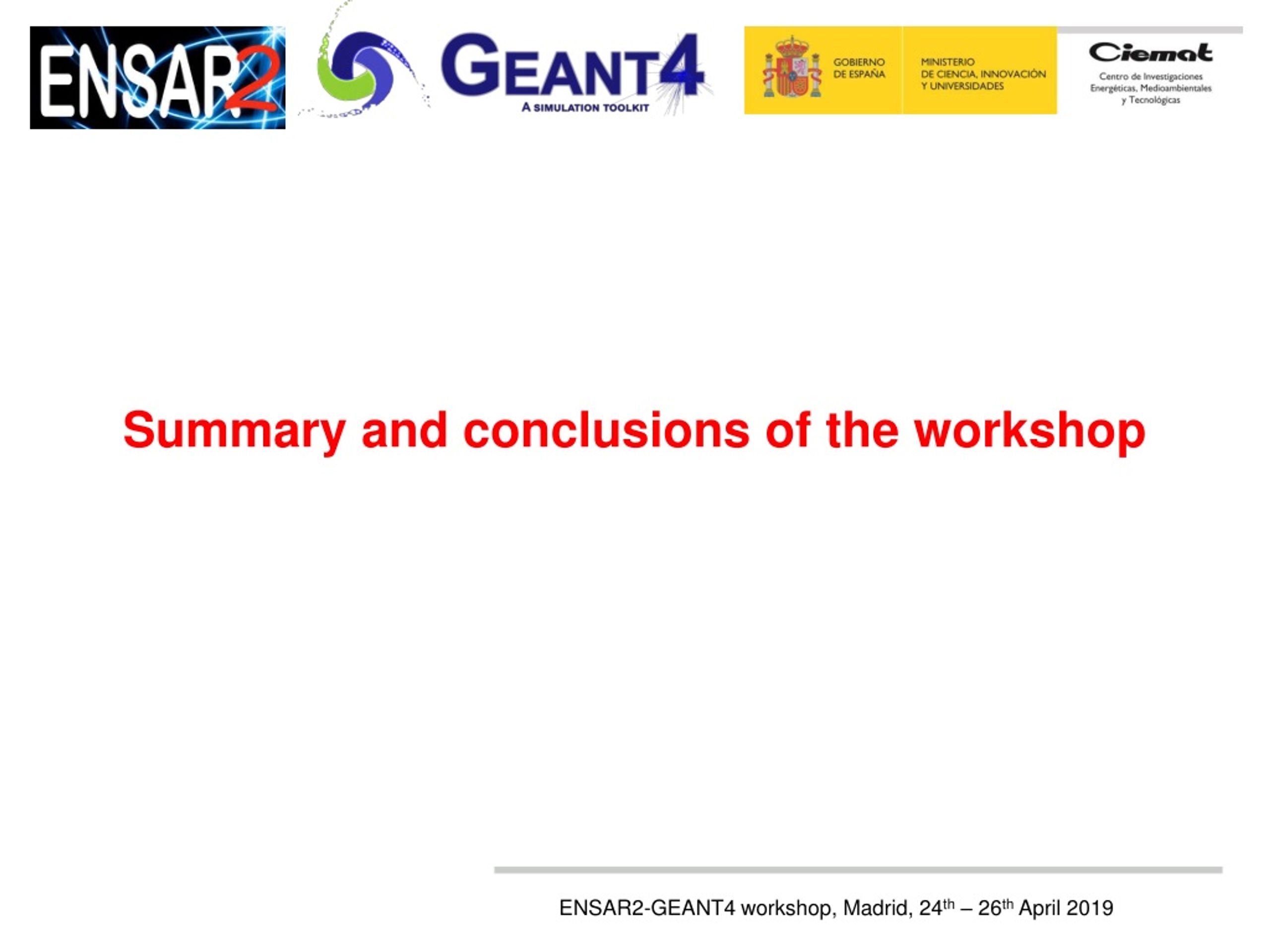 Ppt Summary And Conclusions Of The Workshop Powerpoint Presentation Free Download Id