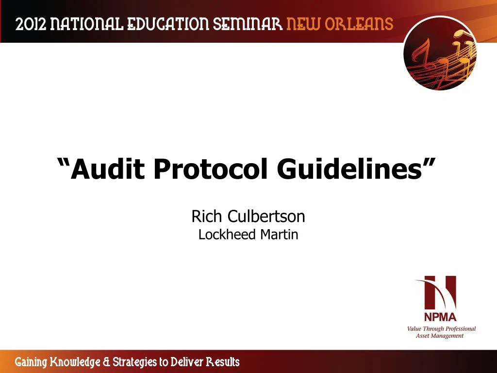 PPT - “Audit Protocol Guidelines” PowerPoint Presentation, free ...