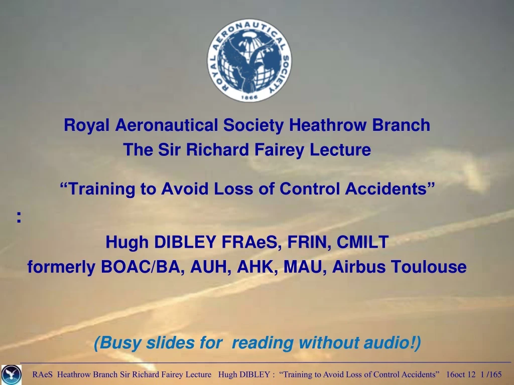 royal aeronautical society heathrow branch n.