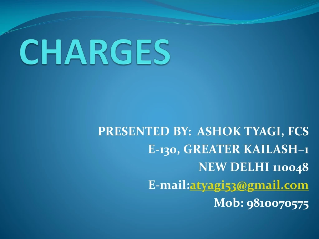 charges n.
