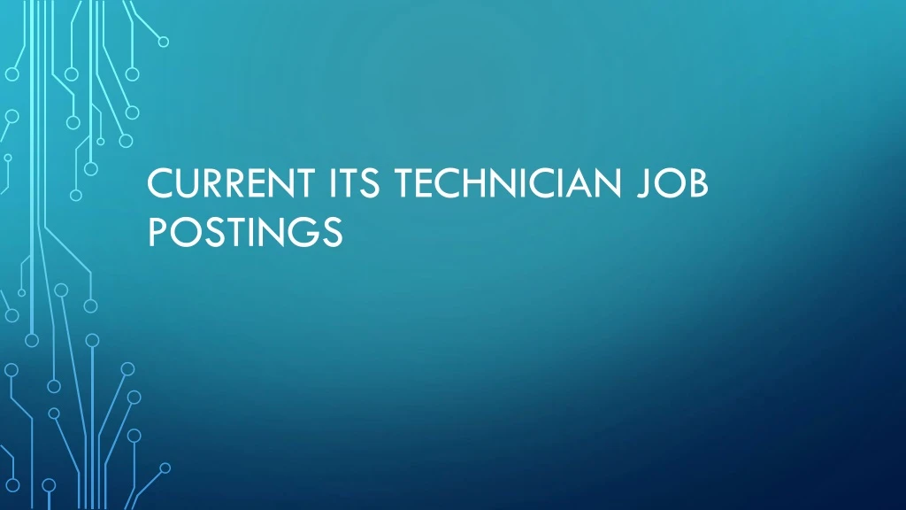current its technician job postings n.