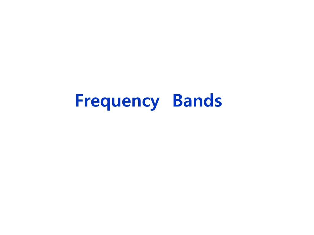 frequency bands n.