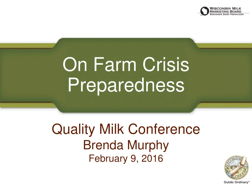 on farm crisis preparedness n.