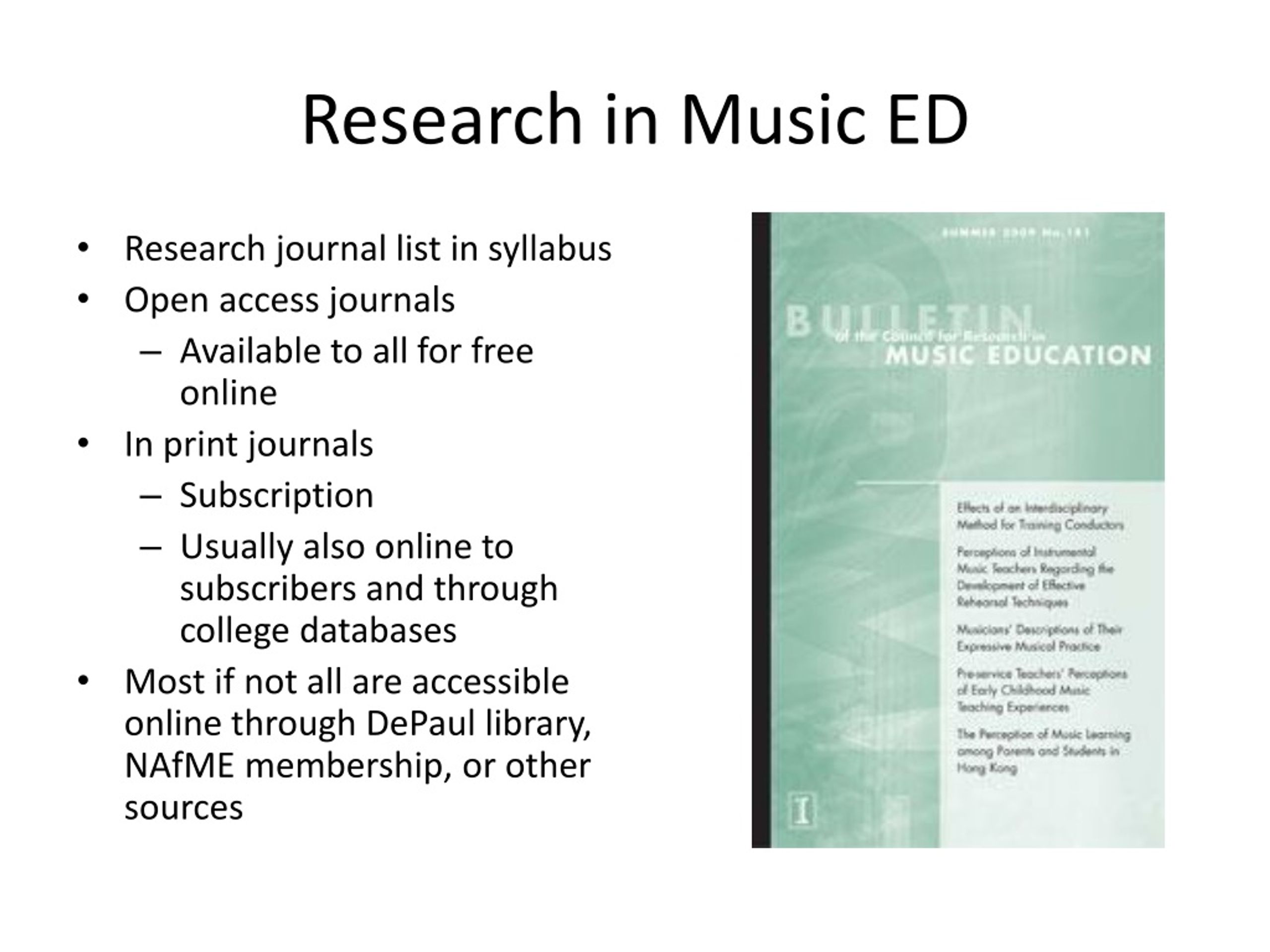 research studies in music eduction