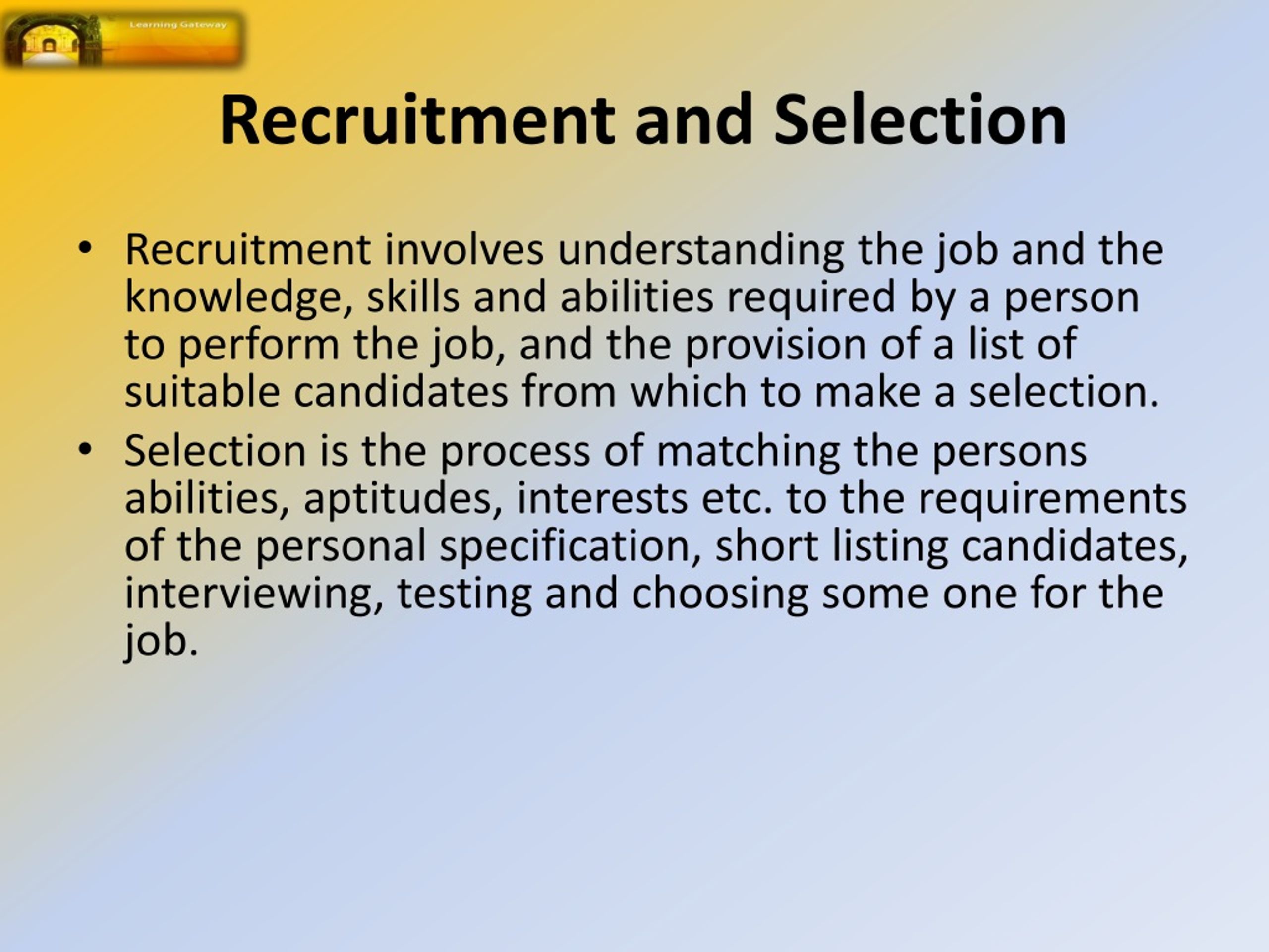 PPT - Recruitment And Selection PowerPoint Presentation, Free Download ...