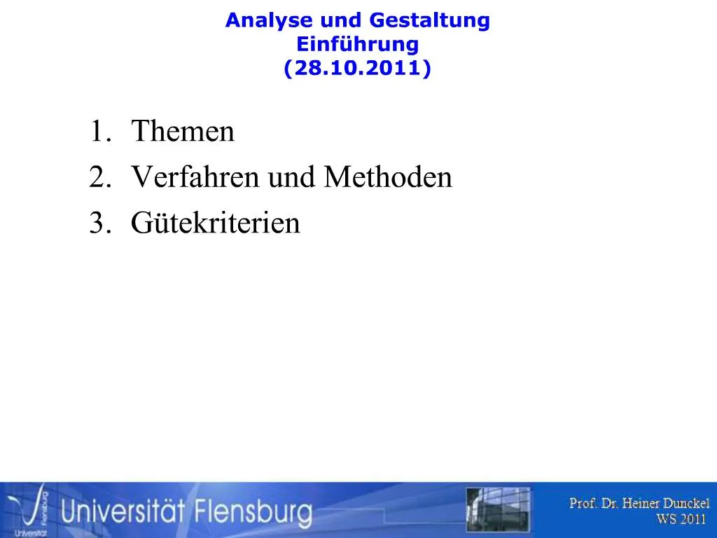 PPT - Themen Verfahren Und Methoden G Tekriterien PowerPoint ...