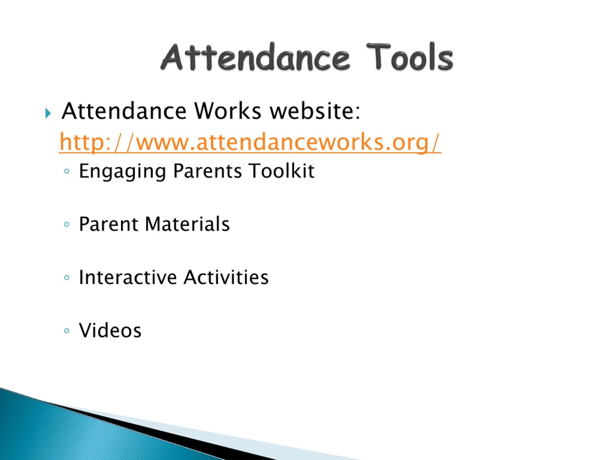 Tools For Parents / Attendance