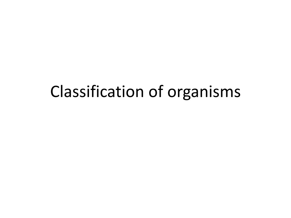 classification of organisms n.