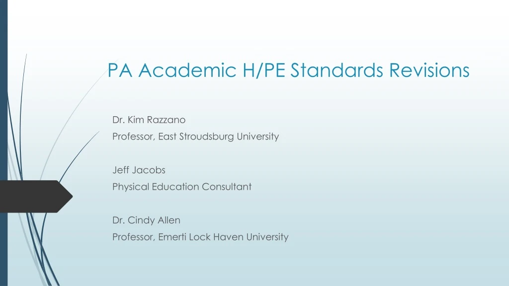 pa academic h pe standards revisions n.