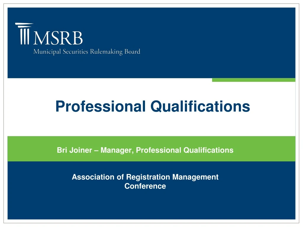 professional qualifications n.