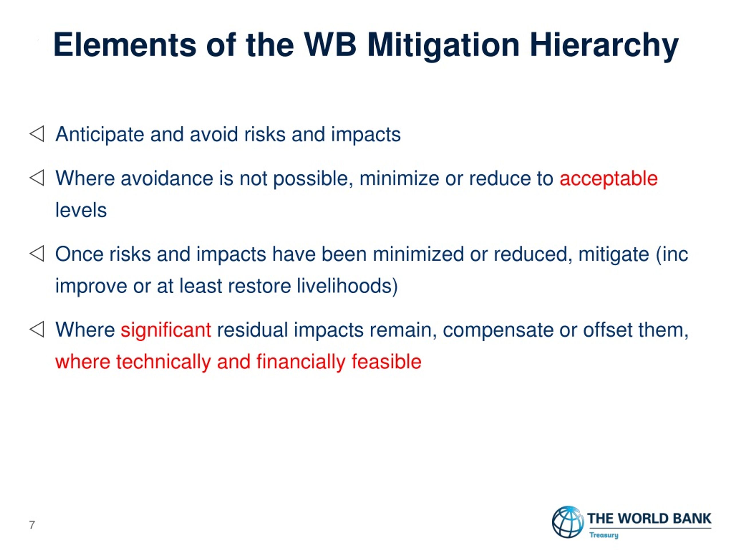 PPT - The Mitigation Hierarchy In The World Bank Environmental & Social ...