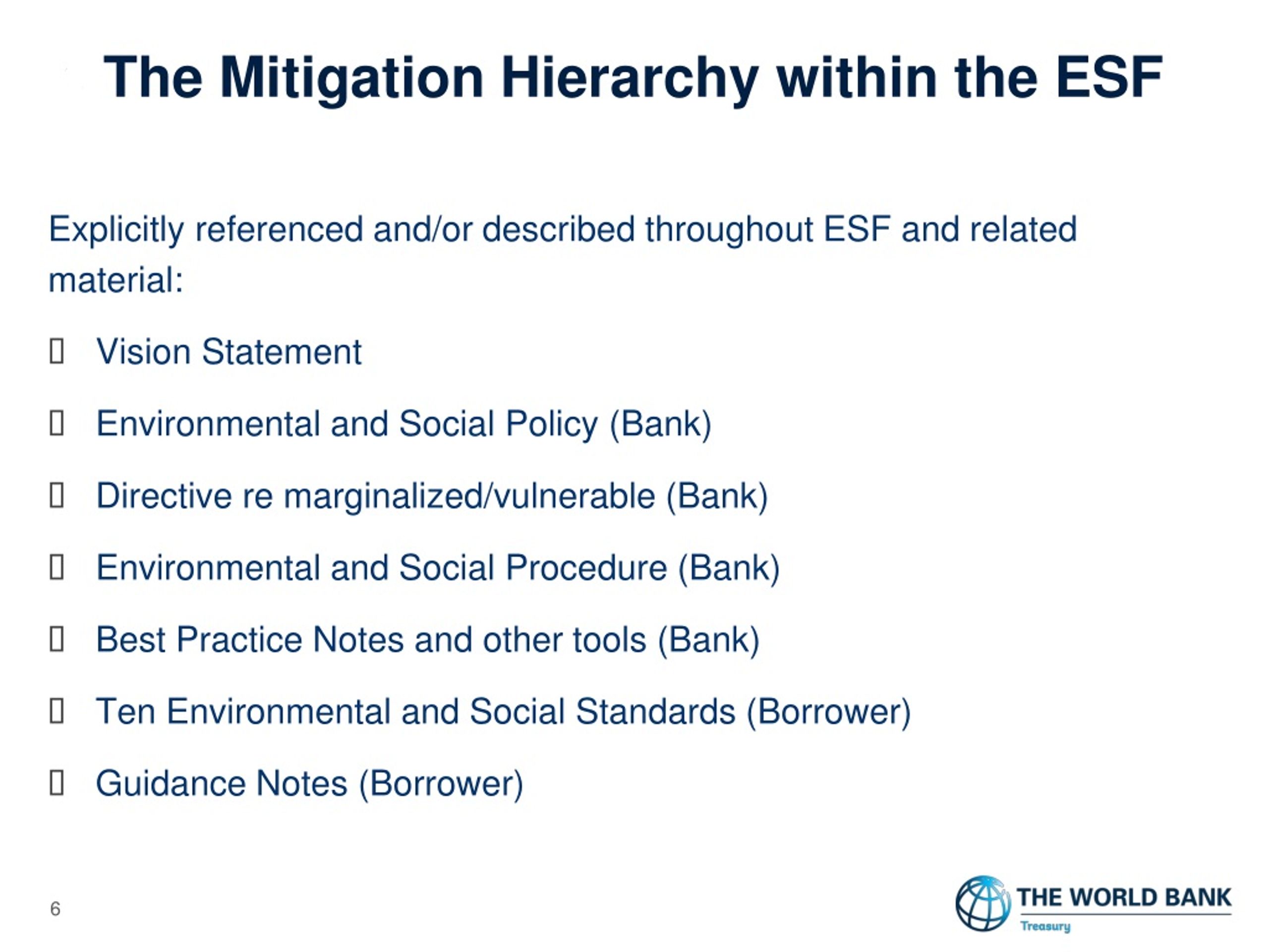 PPT - The Mitigation Hierarchy In The World Bank Environmental & Social ...