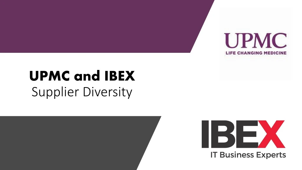 upmc and ibex supplier diversity n.