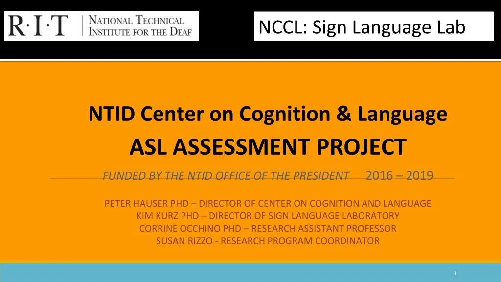 PPT - NCCL: Sign Language Lab PowerPoint Presentation, free download ...