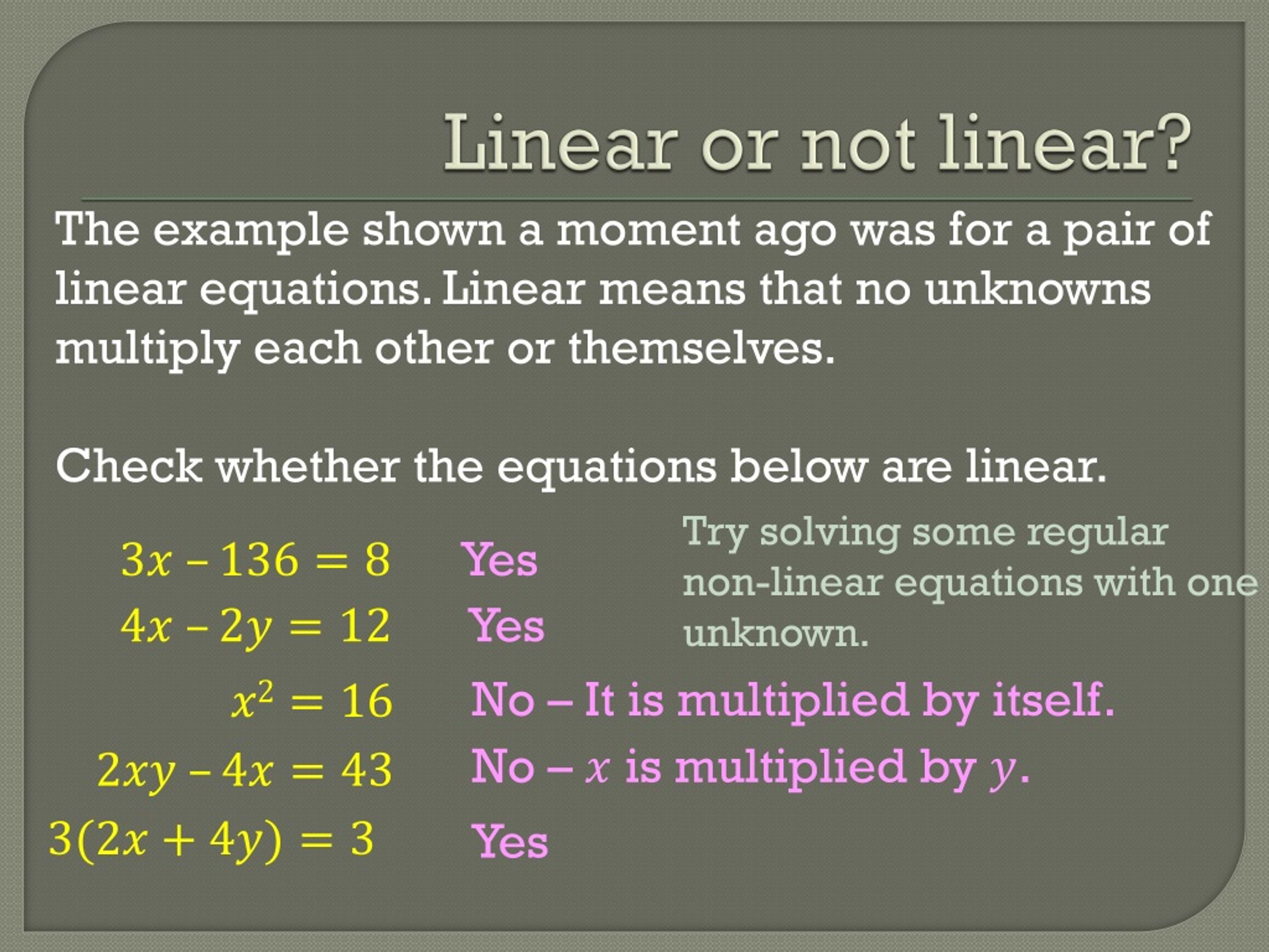 Ppt Solving Non Linear Simultaneous Equations Powerpoint Presentation Id8832979 4324