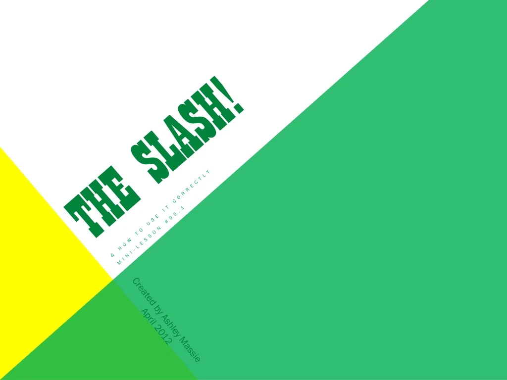 the slash n.