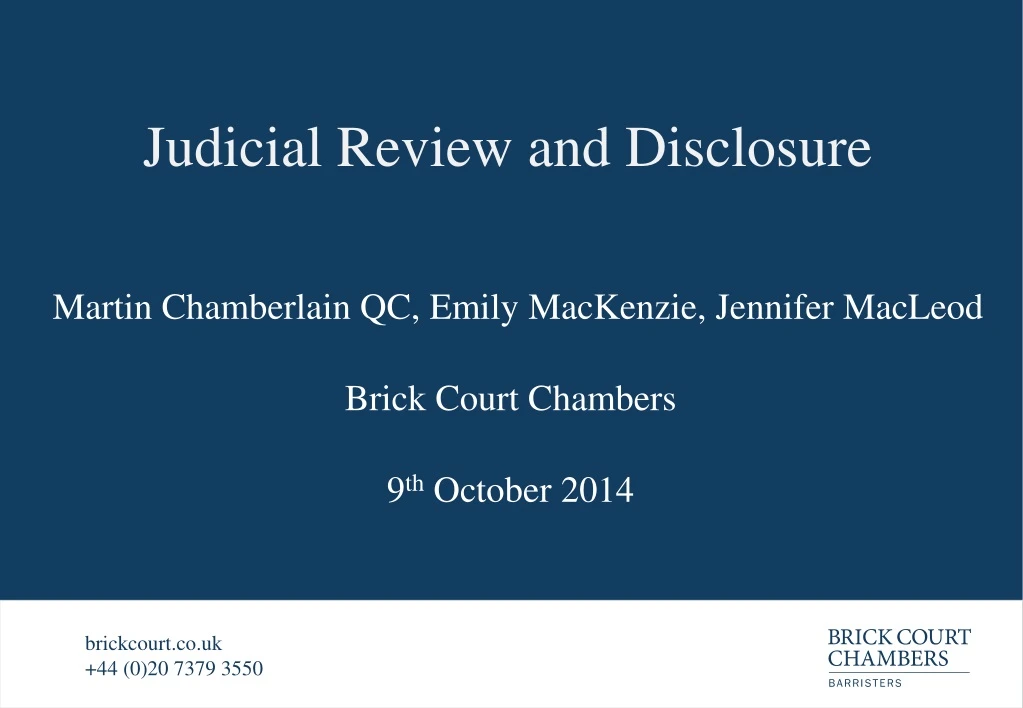judicial review and disclosure n.