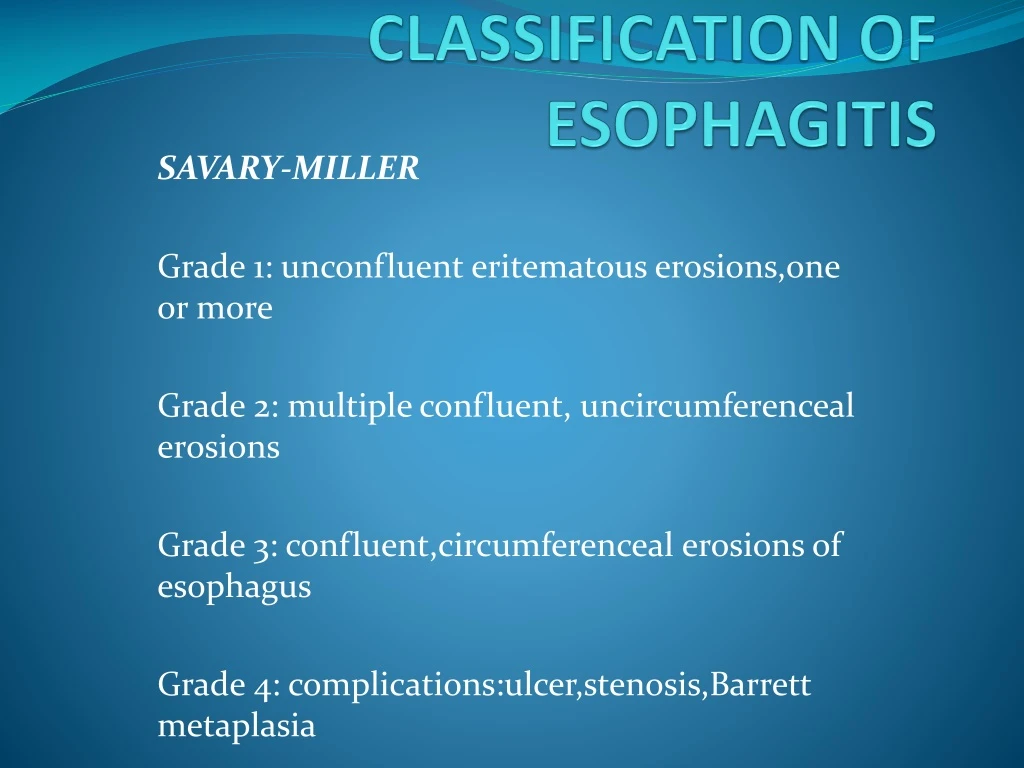 PPT CLASSIFICATION OF ESOPHAGITIS PowerPoint Presentation, free download ID8837664