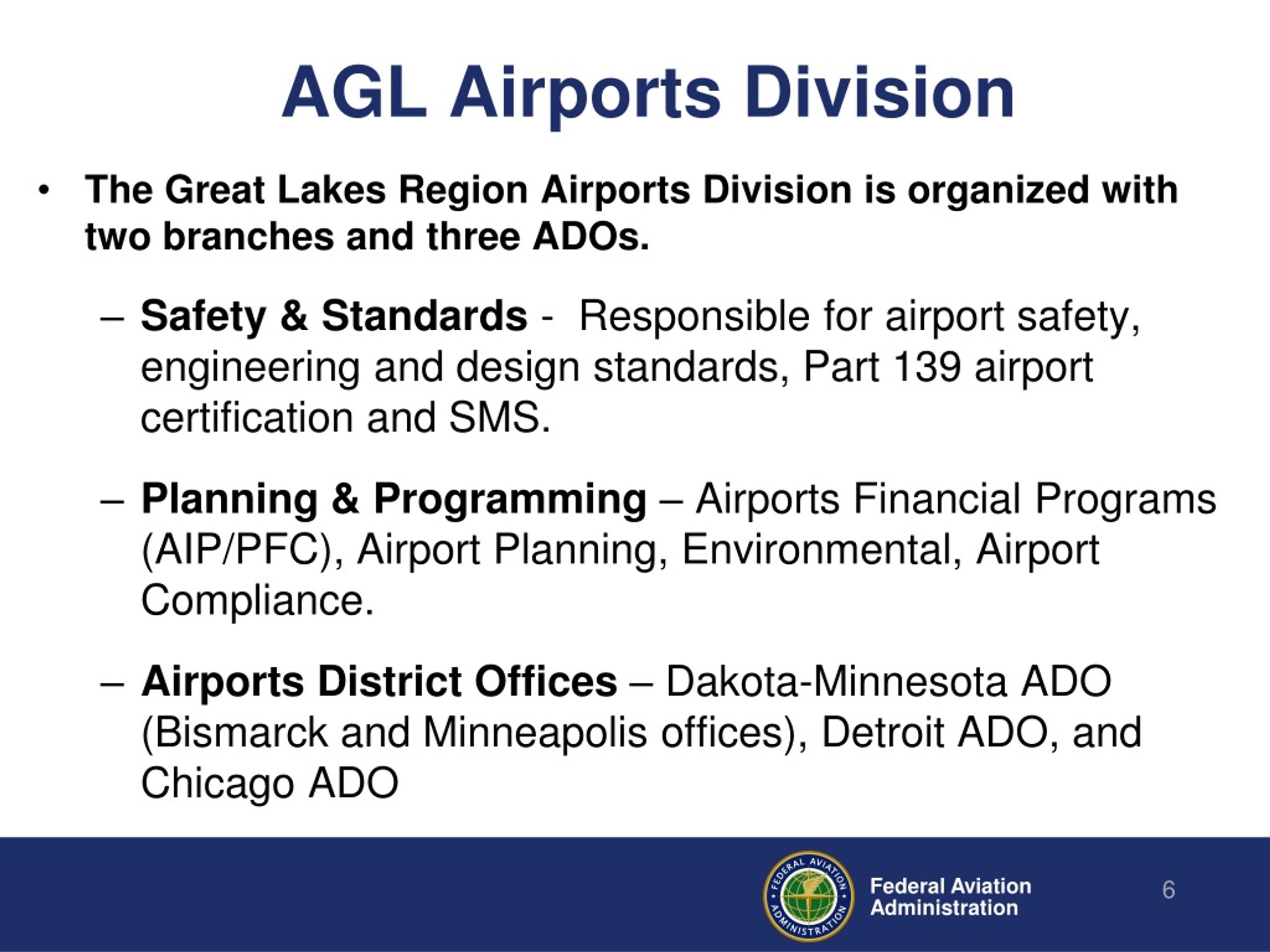 PPT FAA Office of Airports Great Lakes Region PowerPoint