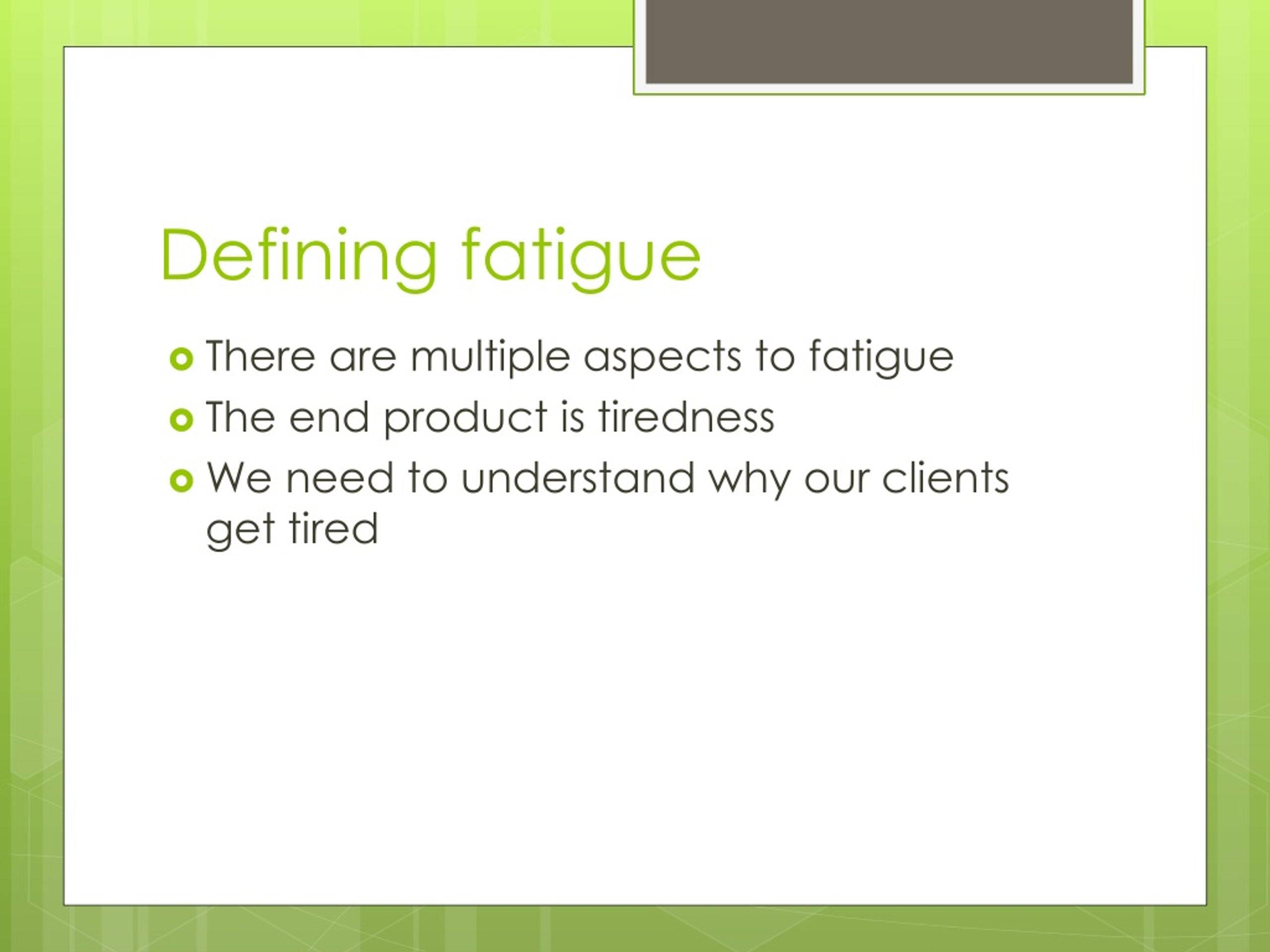 PPT - Fatigue Management PowerPoint Presentation, Free Download - ID ...