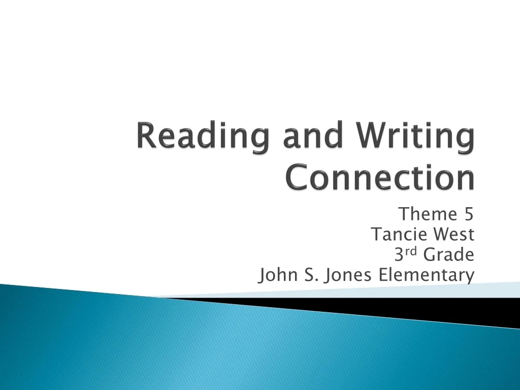 PPT Reading and Writing Connection PowerPoint Presentation, free download ID8839753