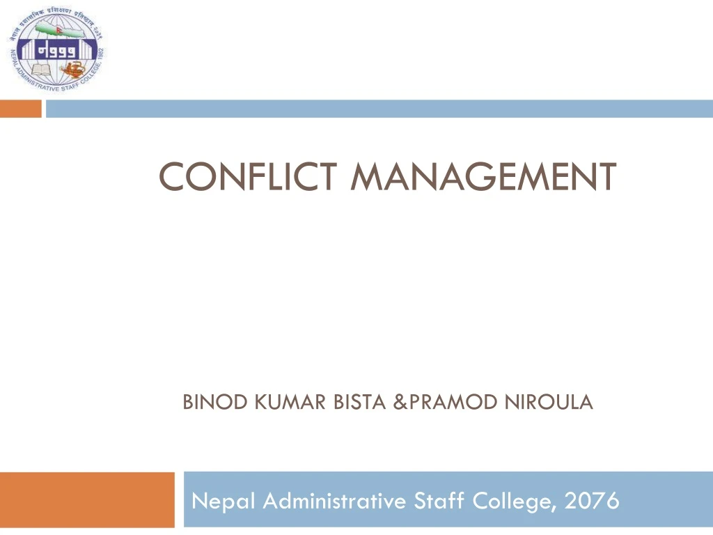 conflict management binod kumar bista pramod niroula n.