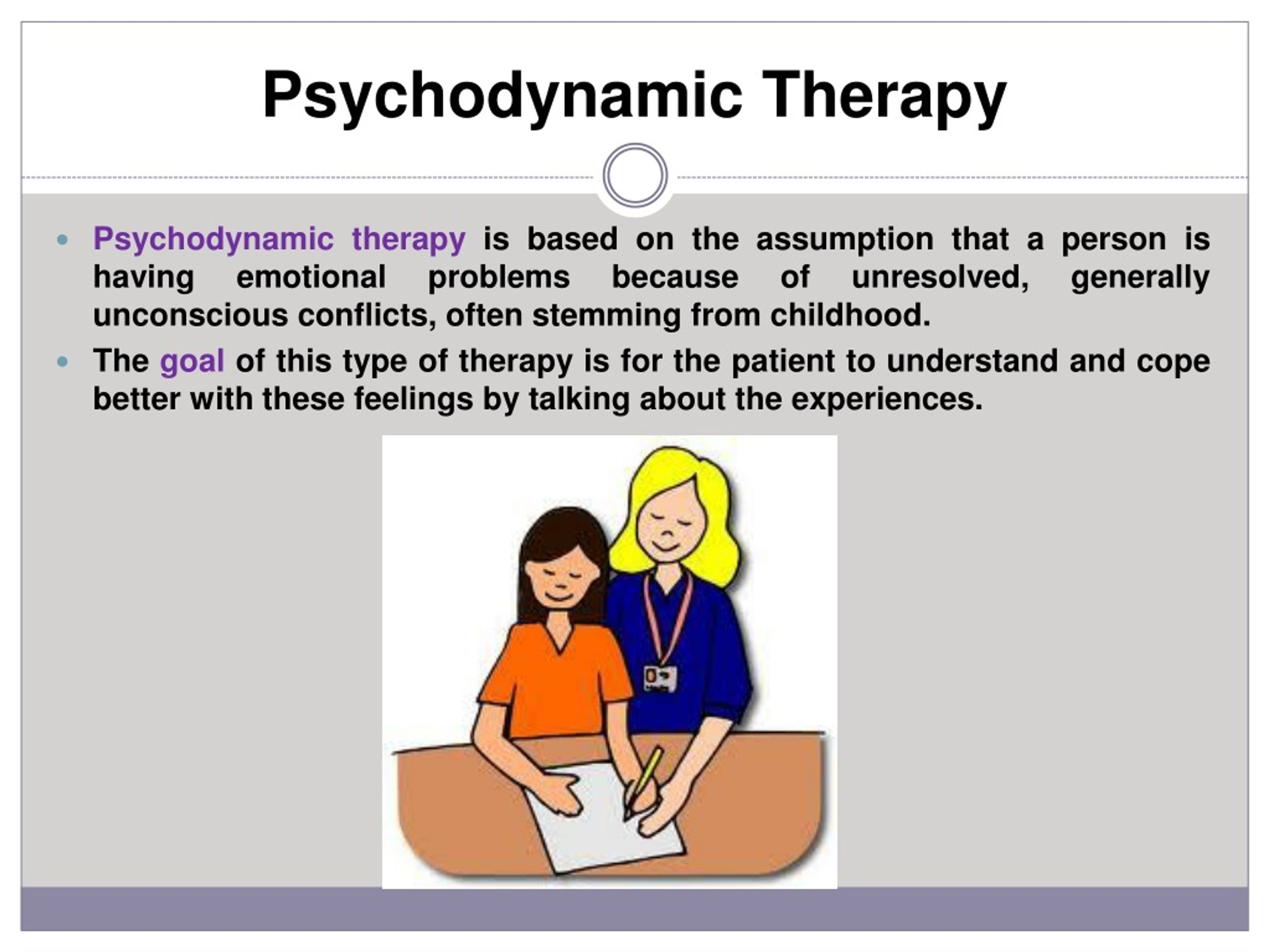 psychodynamic therapy homework